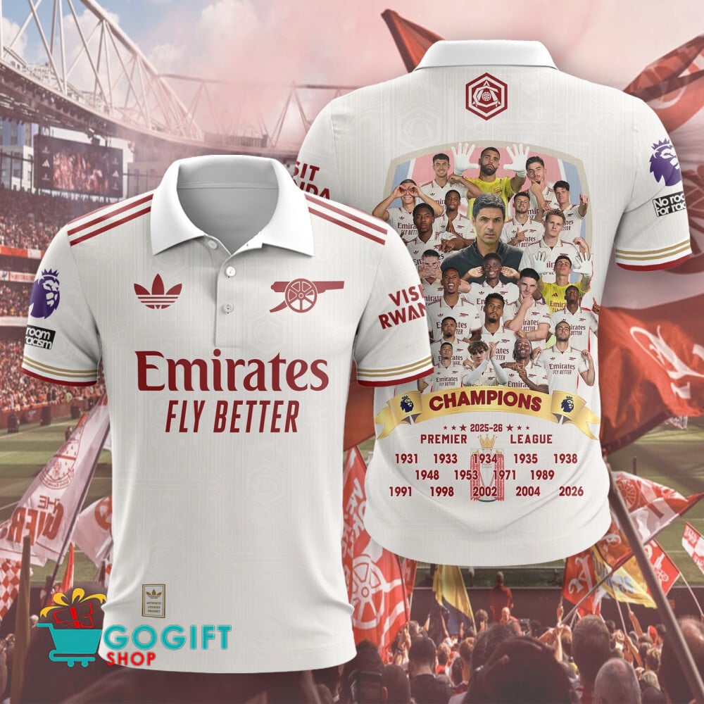 Arsenal F.C. – 2025–26 Premier League Champions Limited Edition Polo