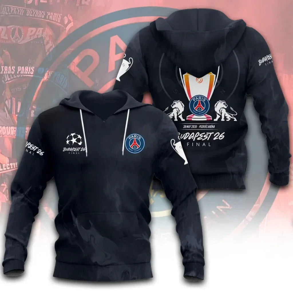 Paris Saint-Germain F.C Champions League Final 2026 3D Apparel Hoodie