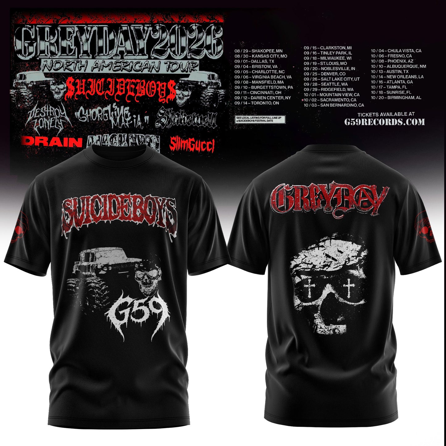 Greyday 2026 “ North American Tour T-Shirt