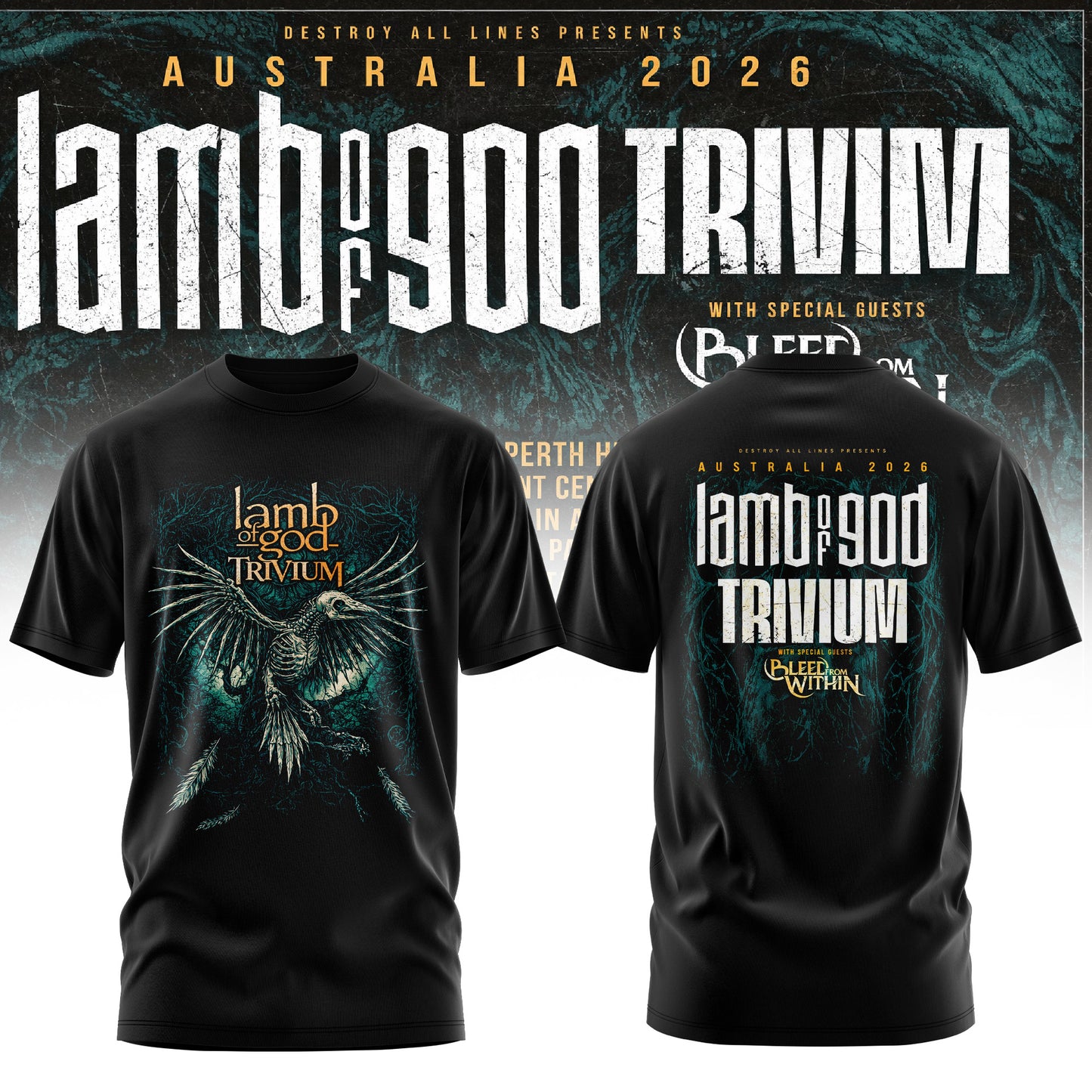 LAMB OF GOD x TRIVIUM – AUSTRALIA 2026 COLLECTION TEE