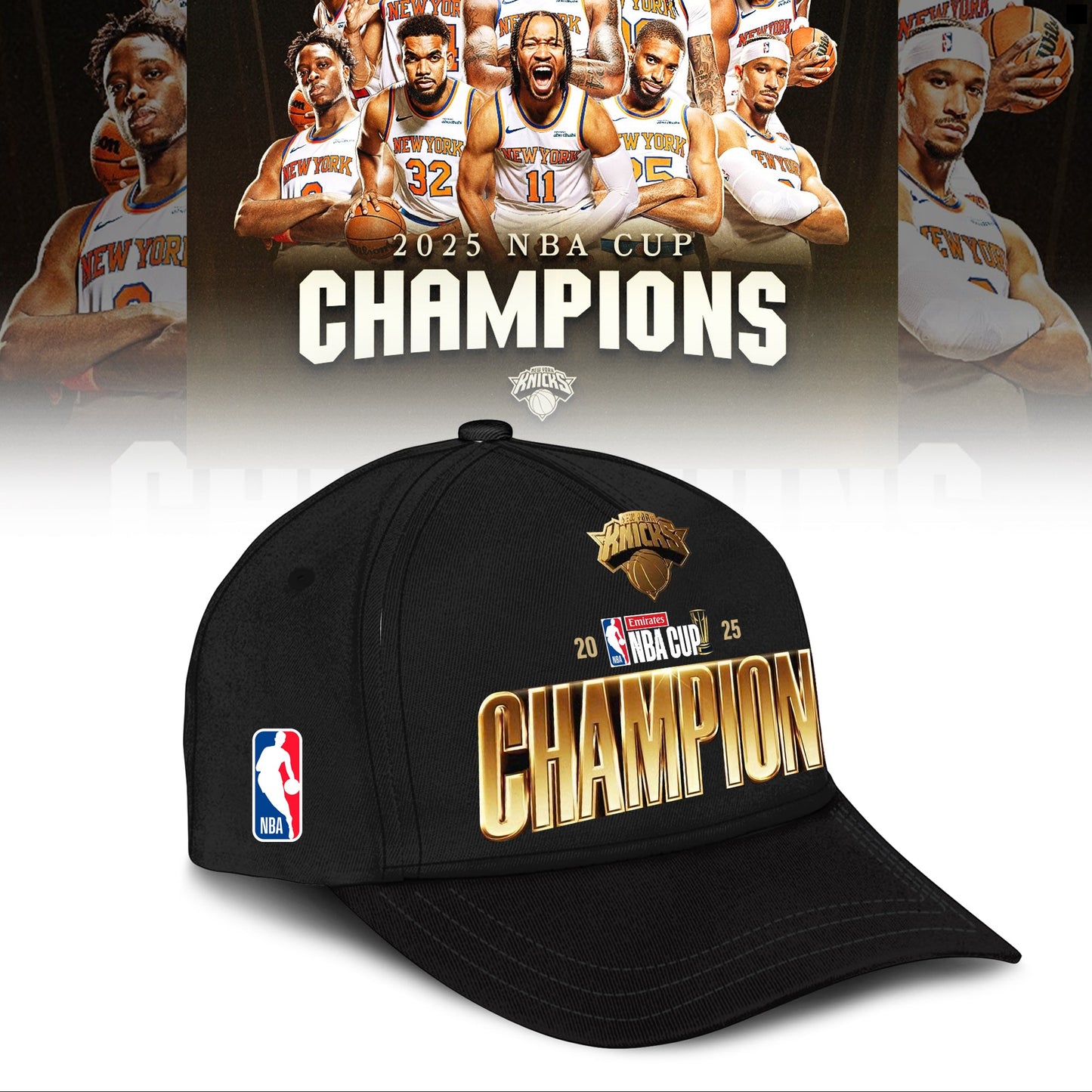 New York Knicks 2025 NBA Cup Champions T-Shirt Limited Edition