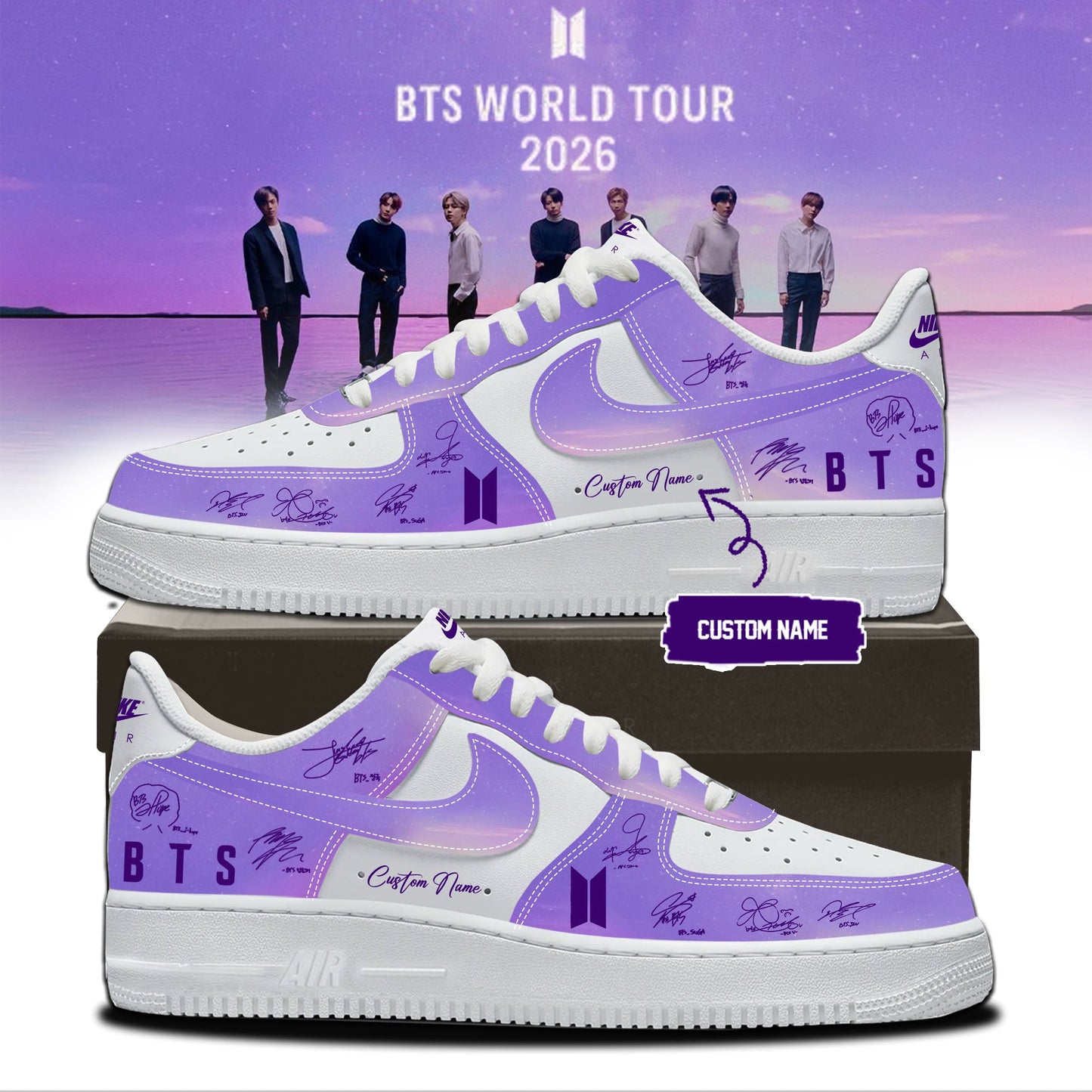 MLB X BTS COMEBACK & WORLD TOUR 2026 Limited Edition Signature “ Shoes