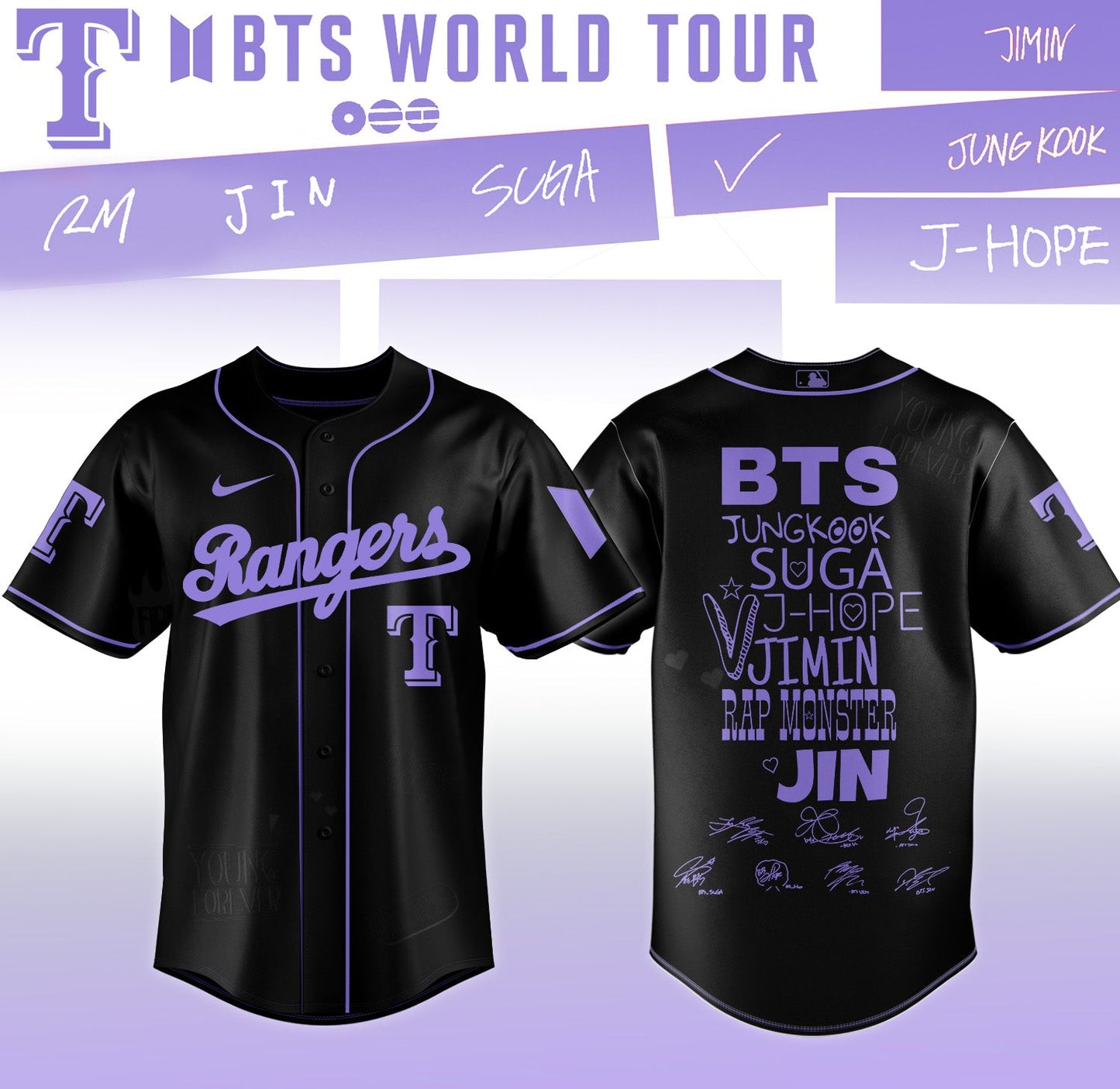 MLB All Team X BTS COMEBACK & WORLD TOUR 2026 Limited Edition “ Jersey