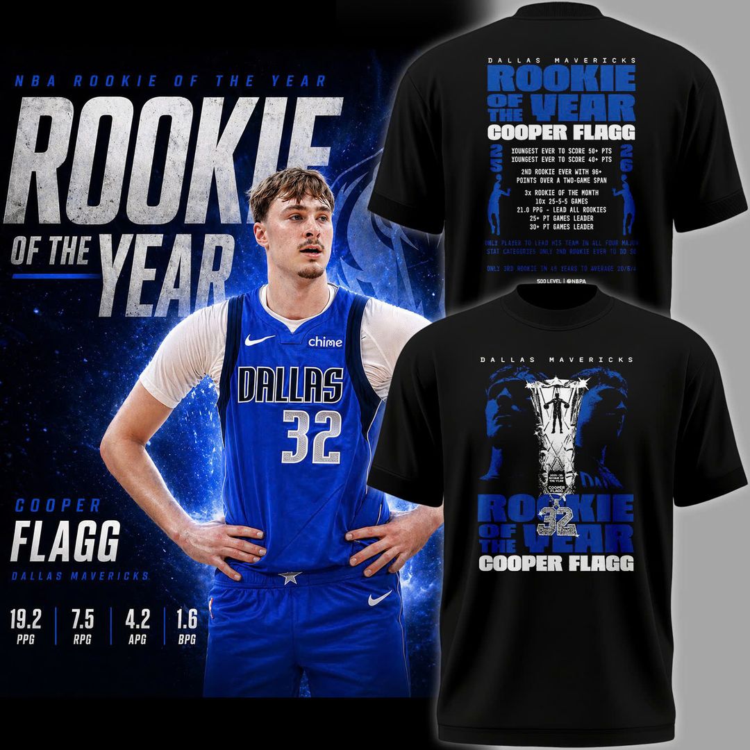 COOPER FLAGG 2025-26 ROOKIE OF THE YEAR T-SHIRT V2
