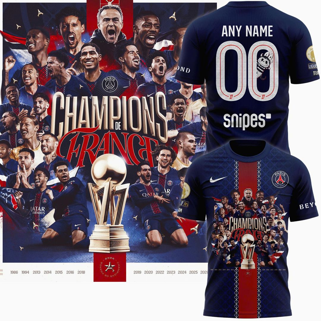 Maillot Domicile PSG Nike Champions de France 2025/26 avec flocage Labubu – Édition Collector Stade Parisien