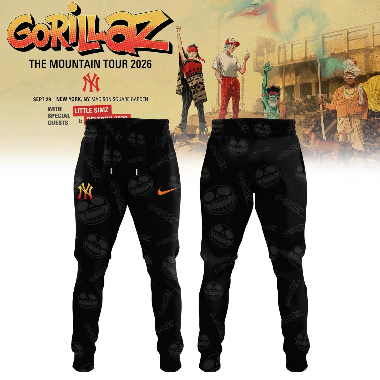 New York Yankees x Gorillaz ‘The Mountain Tour 2026’ Limited Edition Jersey