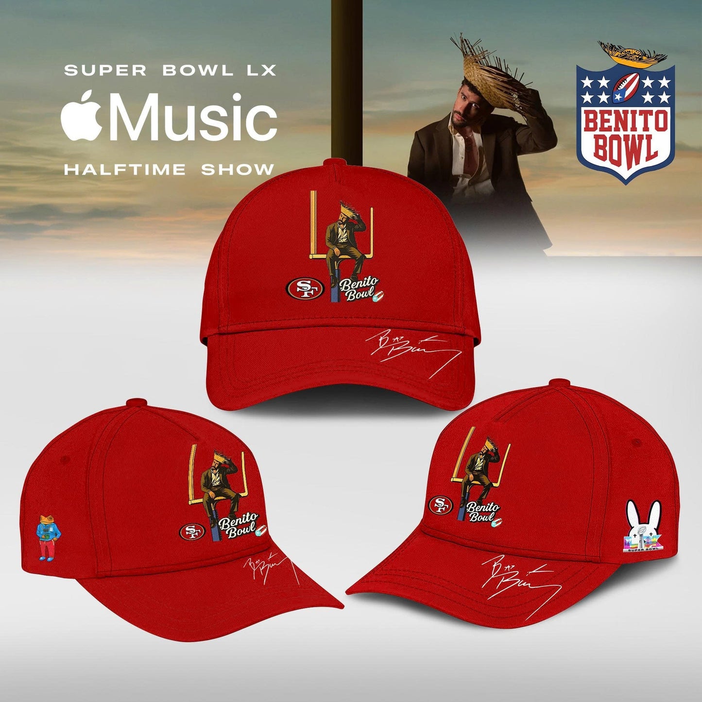 San Francisco 49ers x Bad Bunny 2026 Super Bowl LX Halftime Show Special Edition T-shirt
