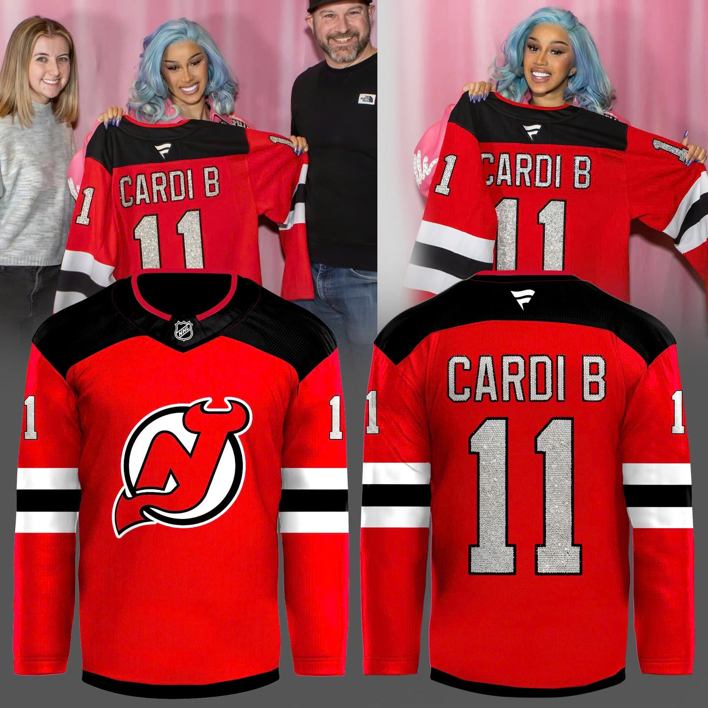 New Jersey Devils x Cardi B 2026 Hockey Jersey