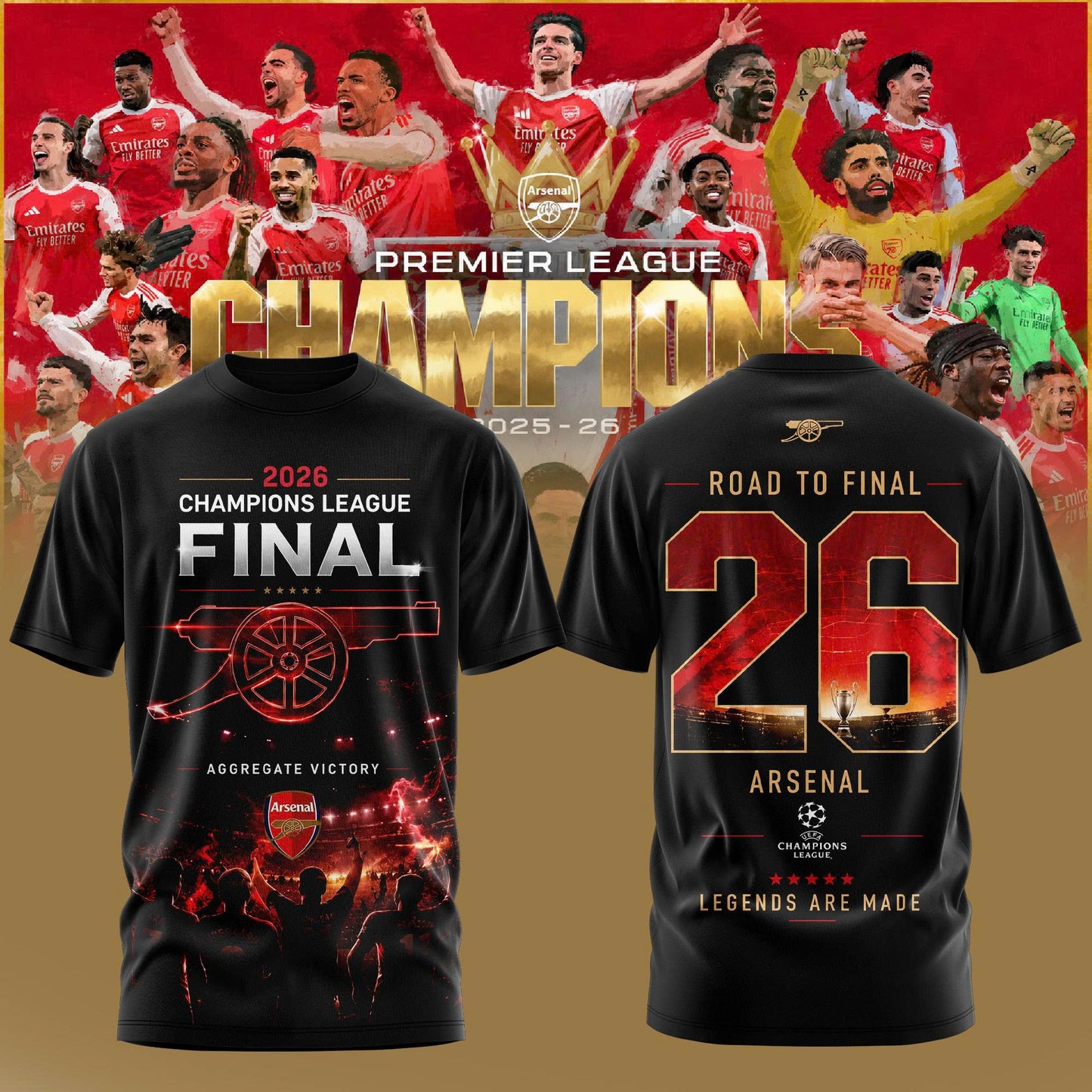PREMIER LEAGUE CHAMPIONS 2025/26 2026 Edition Tee