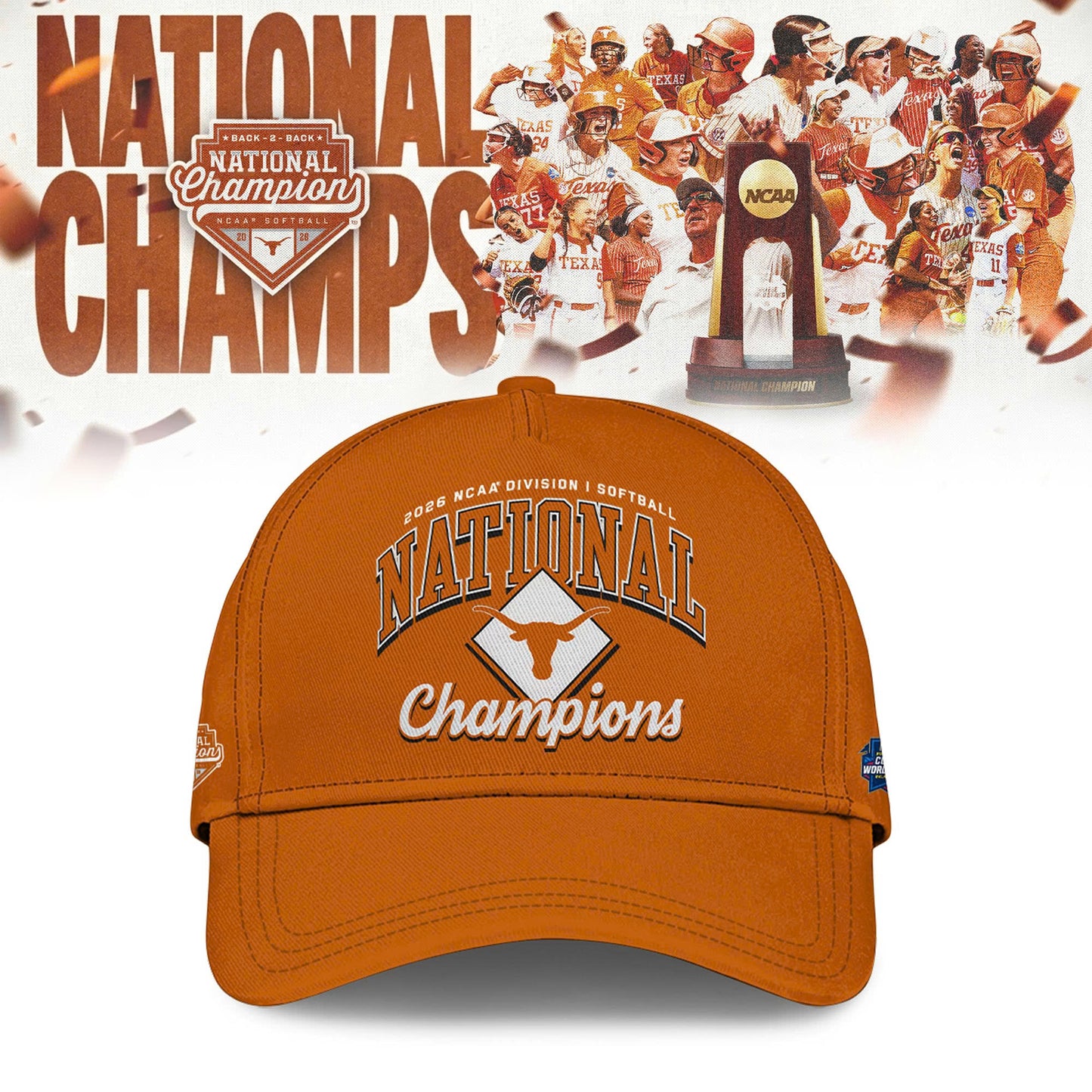 Texas 2026 NCAA Softball Women’s College World Series National Champions Limited Edition Jersey