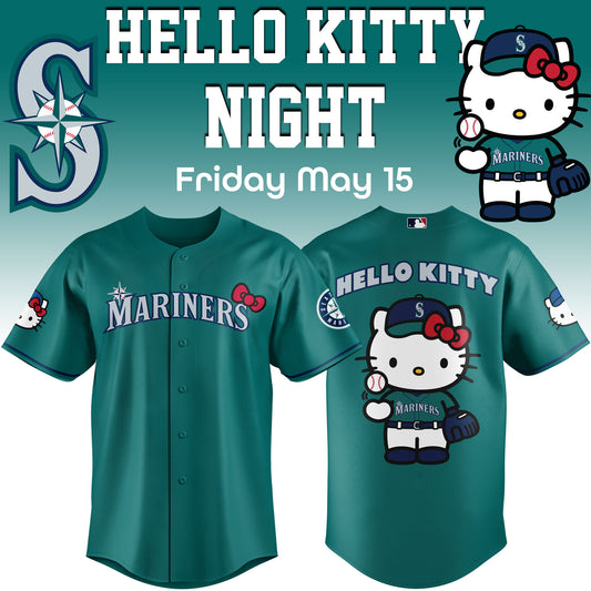 Limited Edition Seattle Mariners x Hello Kitty Night Jersey 2026