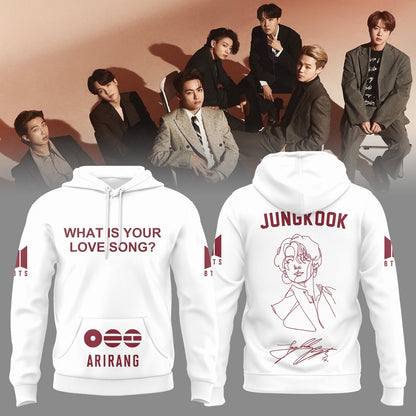 BTS Arirang What Is Your Love Song 2026 Limited Edition Combo White Hoodie