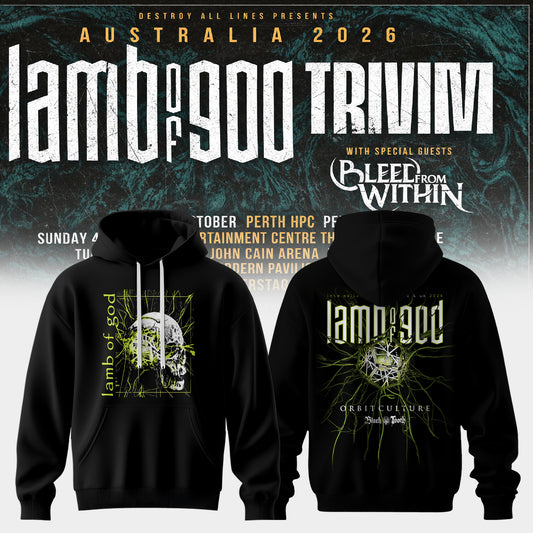 LAMB OF GOD x TRIVIUM – AUSTRALIA 2026 COLLECTION HOODIE