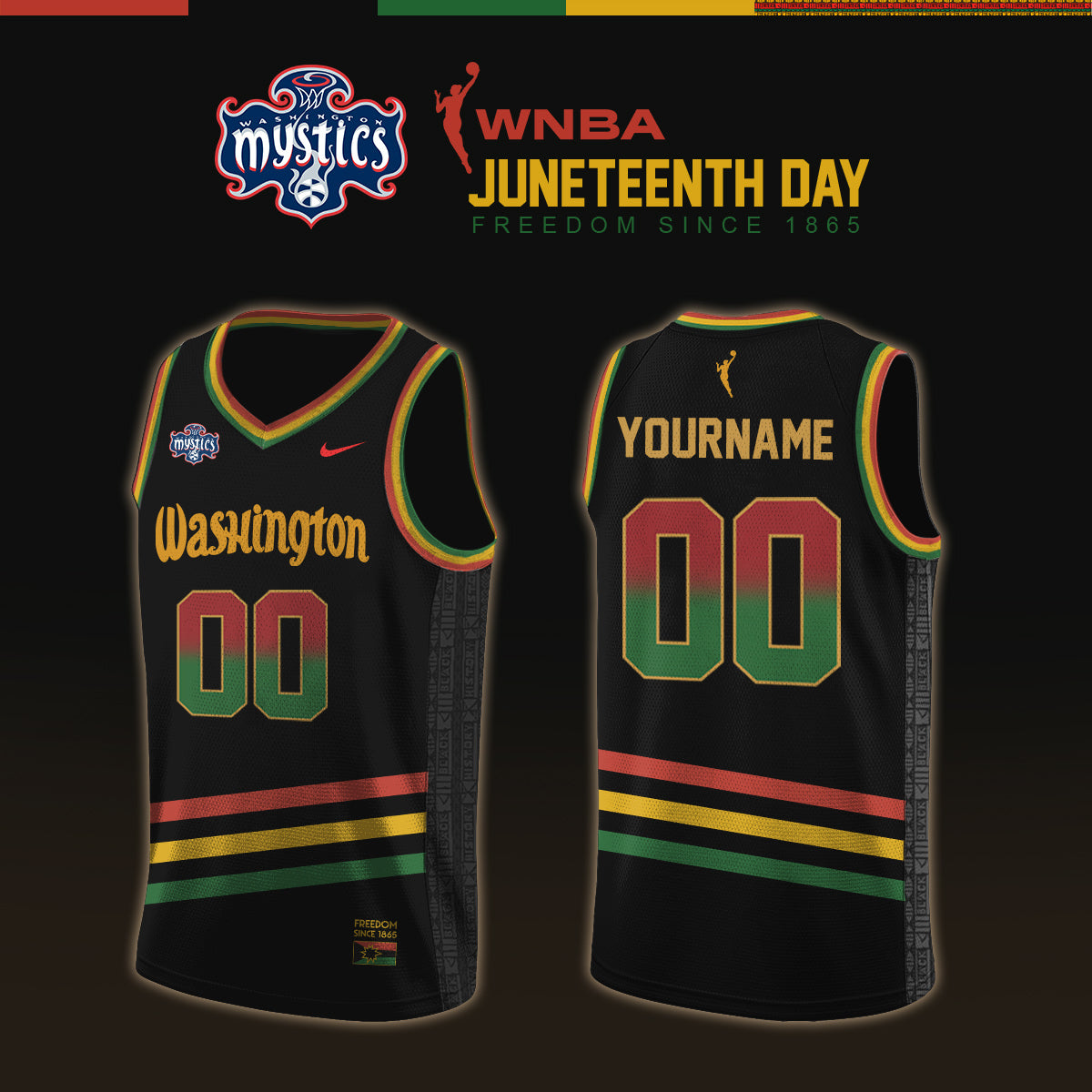 Washington Mystics WNBA x Juneteenth Day Jersey Limited Edition