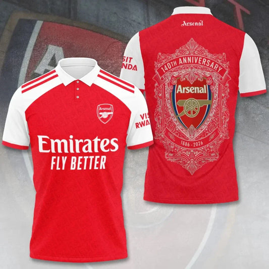 Arsenal FC 140th Anniversary 3D Apparel Polo