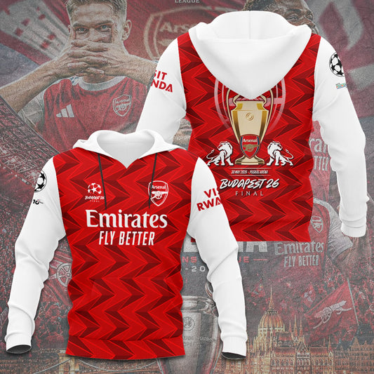 Arsenal F.C Champions League Final 2026 3D Apparel T-SHIRT