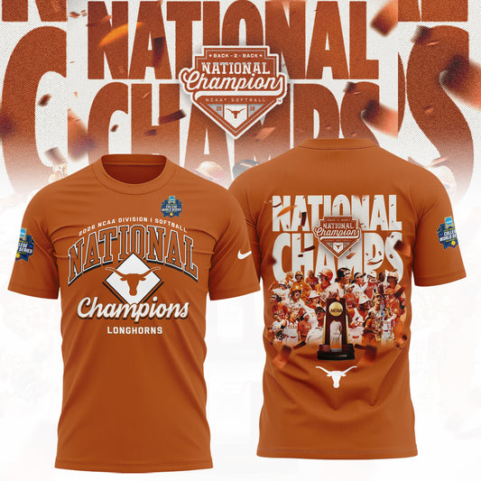 Texas Longhorns Softball 2026 NCAA National Champions Locker Room T-Shirt