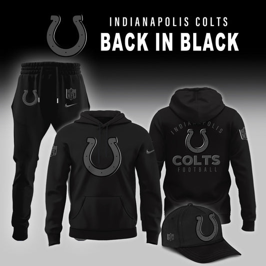 Indianapolis Colts 2025 Back In Black Special Edition Hoodie