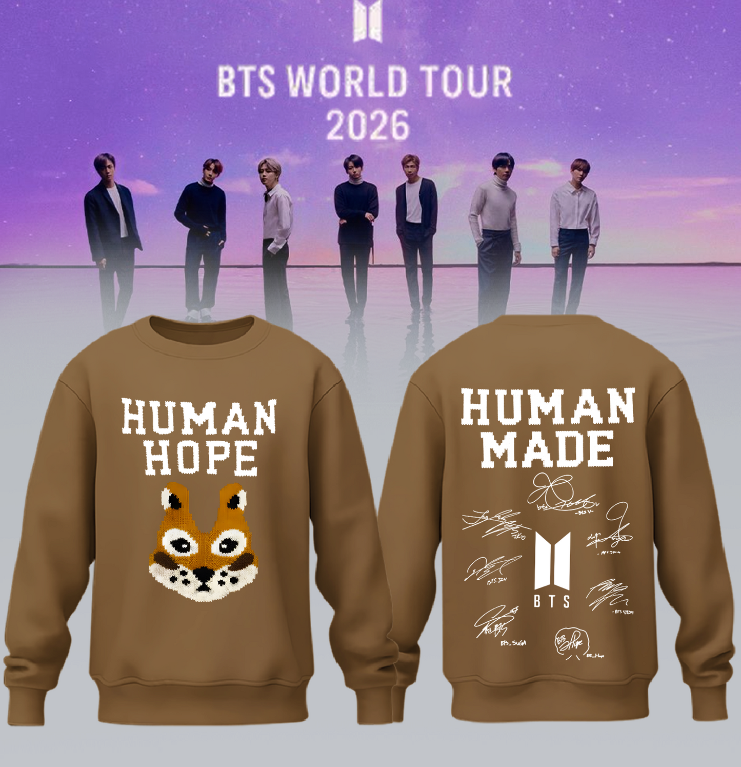 BTS Comeback & World Tour 2026 Limited Edition Signature “ Sweatshirt