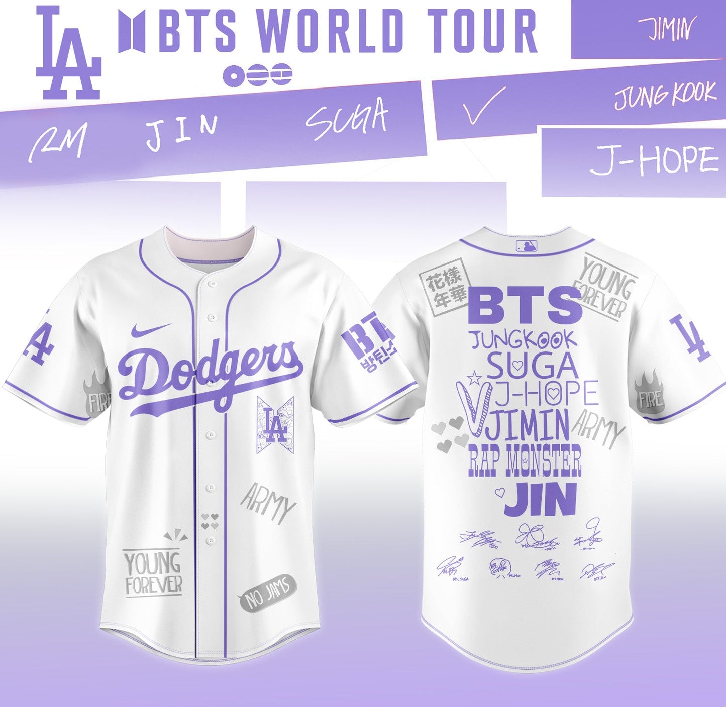 MLB All Team X BTS COMEBACK & WORLD TOUR 2026 Limited Edition “ Jersey