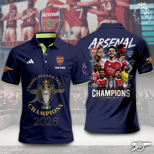 Arsenal F.C. – 2025–26 Premier League Champions Limited Edition Polo