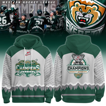 Everett Silvertips Champions Western Hockey League 2026 Hoodie Limited Edition