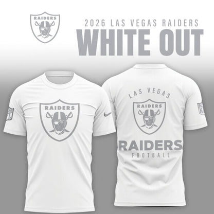 Las Vegas Raiders 2026 White Out Limited Edition Shirt