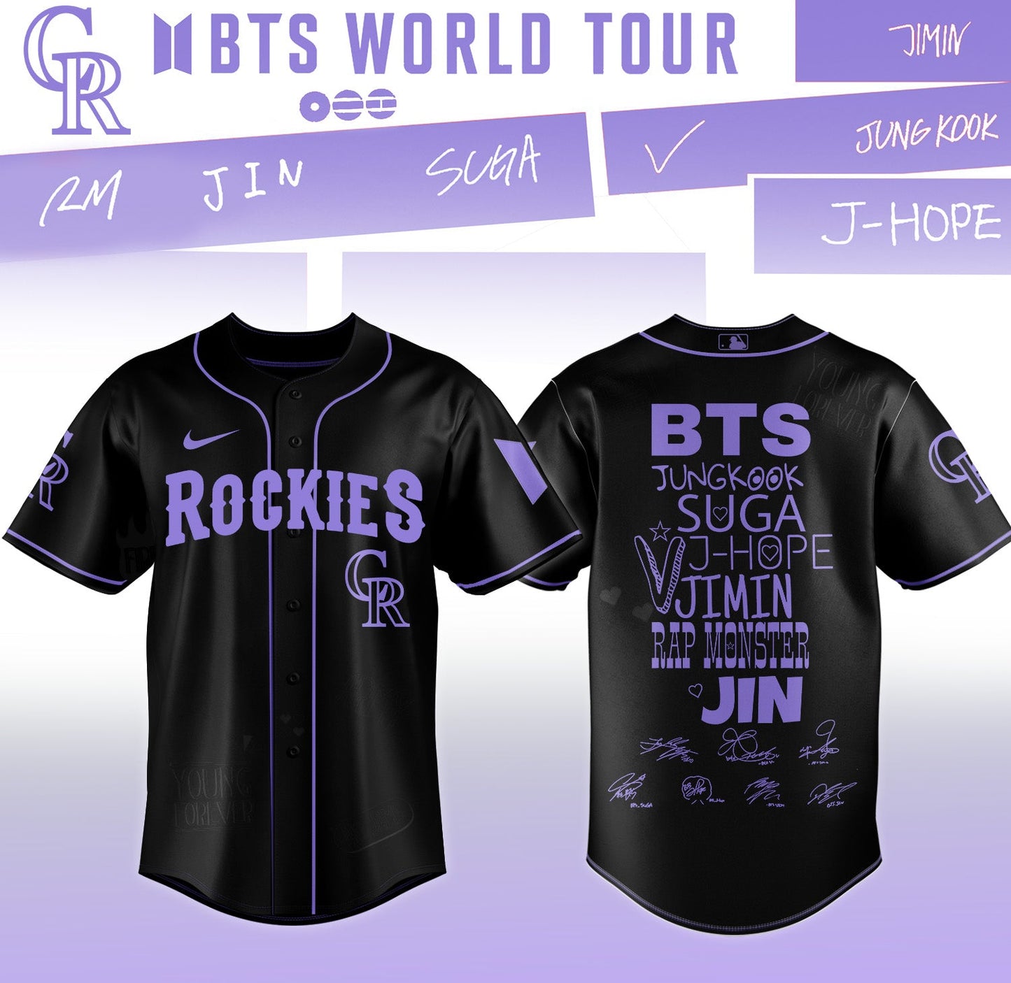MLB All Team X BTS COMEBACK & WORLD TOUR 2026 Limited Edition “ Jersey