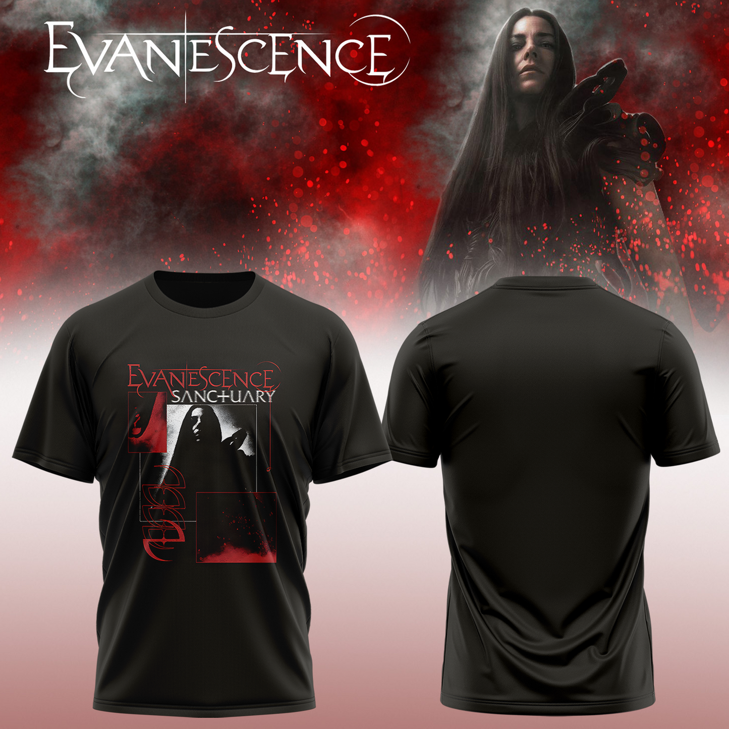 EVANESCENCE  " Sanctuary 2026 World Tour " Limited Edition T-Shirt