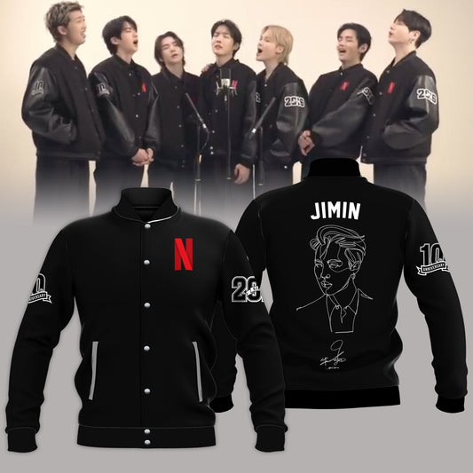 Jimin 10th Anniversary Limited Edition Baseball Jacket