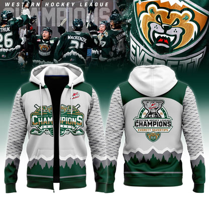 Everett Silvertips Champions Western Hockey League 2026 Ziphoodie Limited Edition