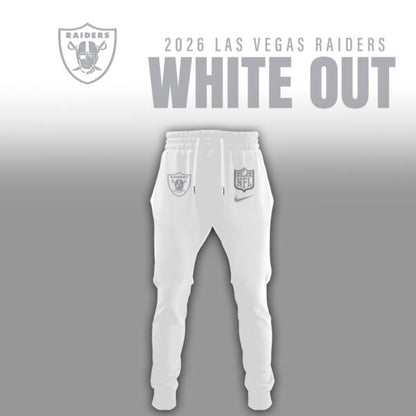 Las Vegas Raiders 2026 White Out Limited Edition Hoodie