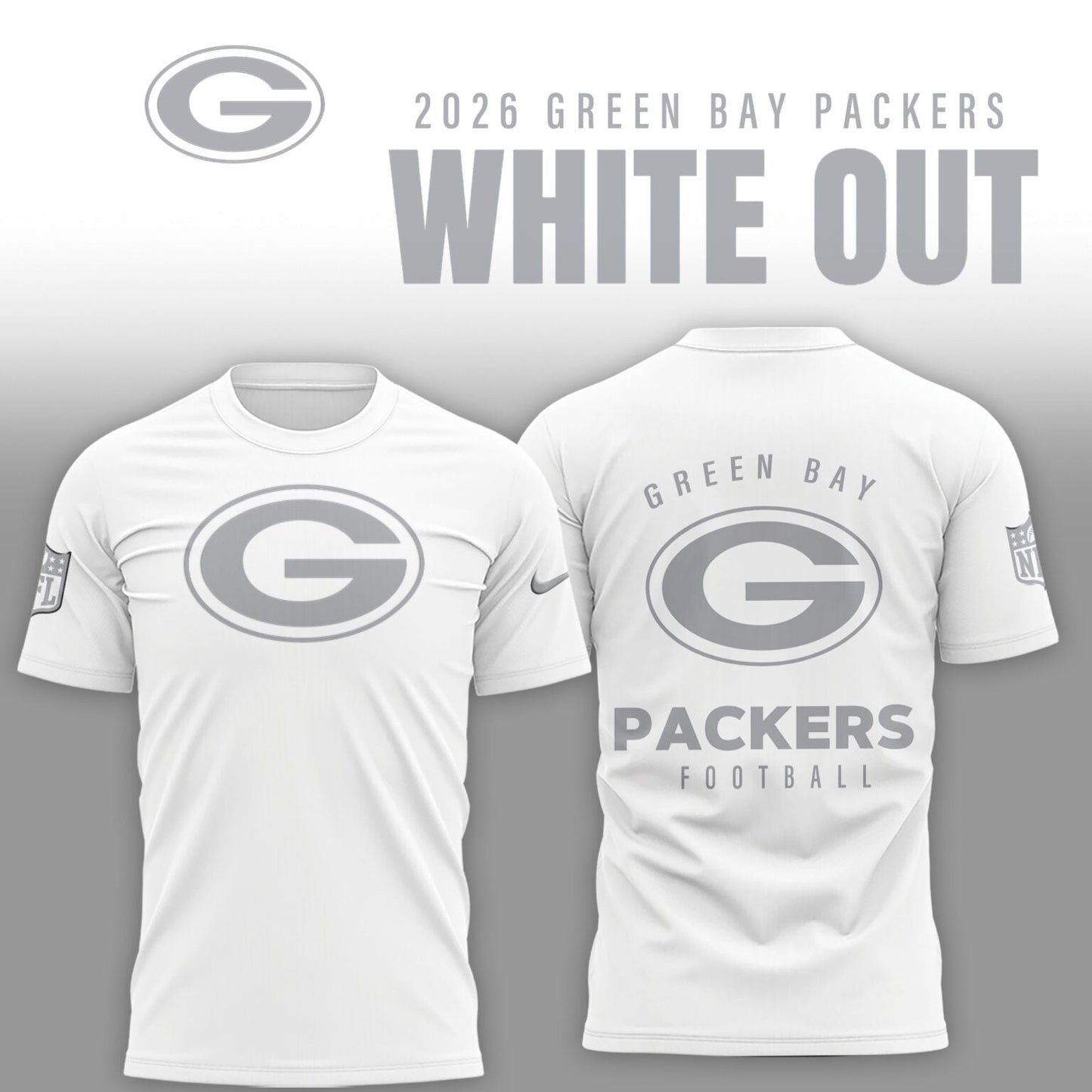 Green Bay Packers 2026 White Out Limited Edition Shirt