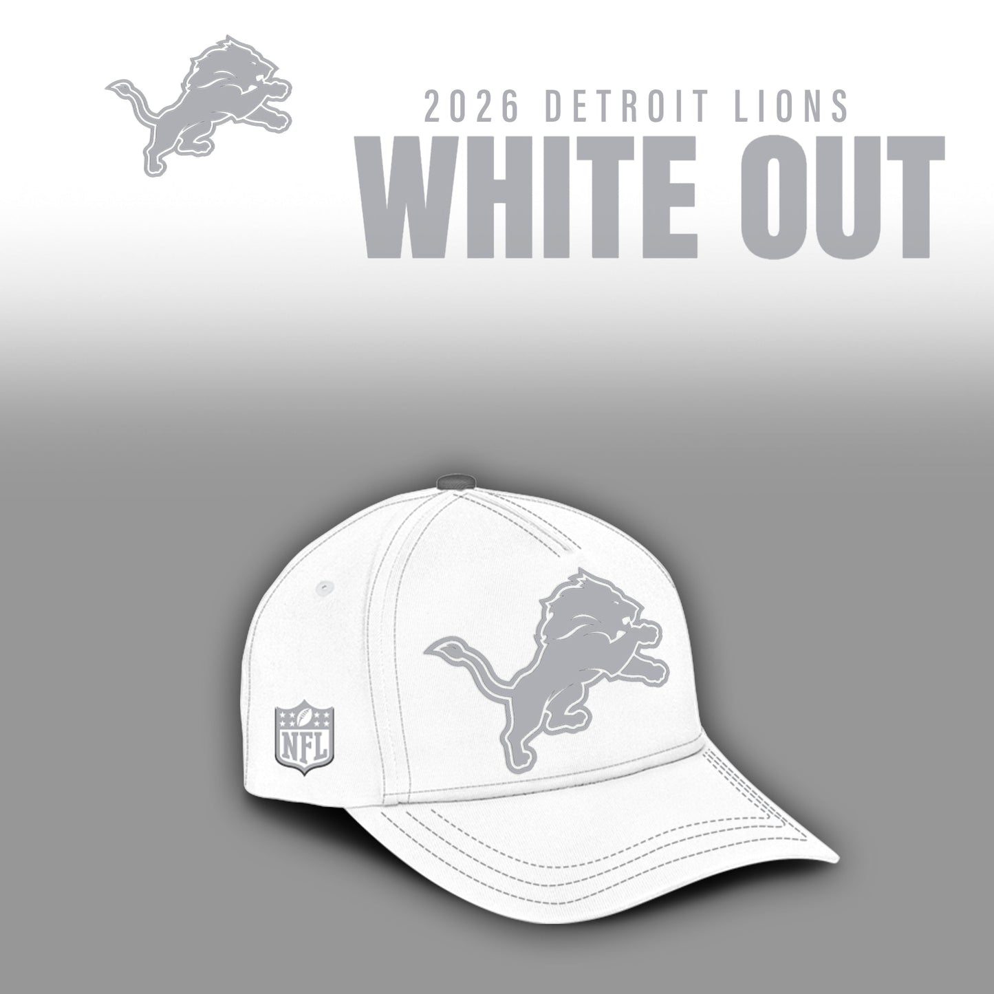 Detroit Lions 2026 White Out Limited Edition Hoodie