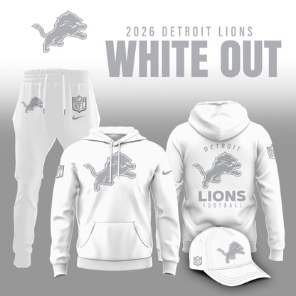 Detroit Lions 2026 White Out Limited Edition Hoodie