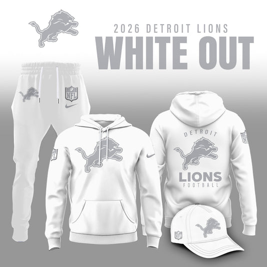 Detroit Lions 2026 White Out Limited Edition Hoodie