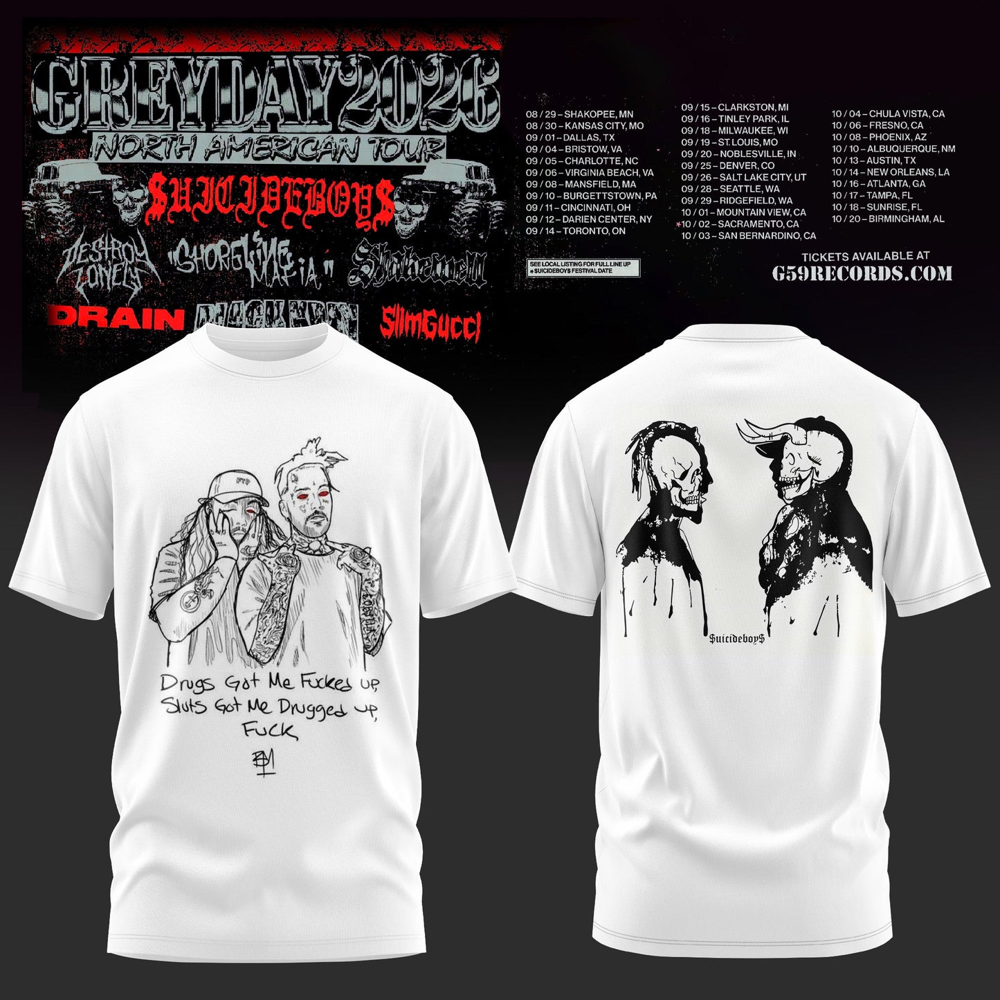 Greyday 2026 “ North American Tour T-Shirt