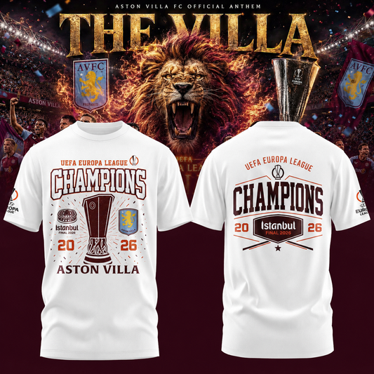 Aston Villa Champions Europa League 25/26 Tshirt