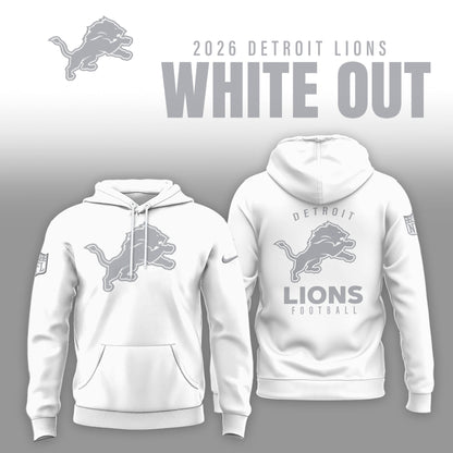 Detroit Lions 2026 White Out Limited Edition Hoodie