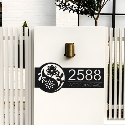 Family Initial Metal House Number Sign | Family Name Address Sign | Modern Address | Address Sign | Address Numbers | Address Plaque