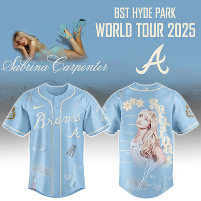 A Braves x Sabrina Carpenter Short  Sweet Tour Jersey Editions Limited +Selling Out Fast