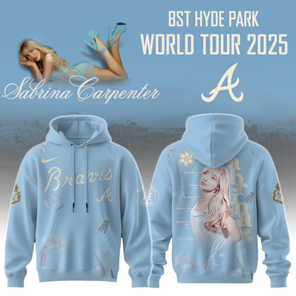 A Braves x Sabrina Carpenter Short  Sweet Tour Hoodie Editions Limited +Selling Out Fast