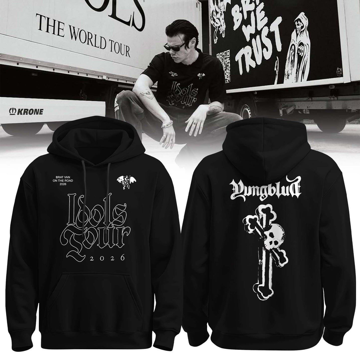 YUNGBLUD Idols The World Tour 2026 Limited Edition Hoodie