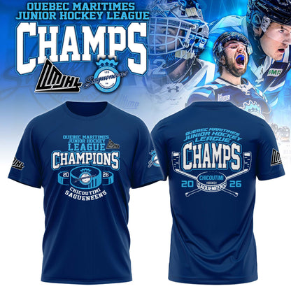 Chicoutimi Saguenéens 2026 QMJHL Champions Tshirt Limited Edition