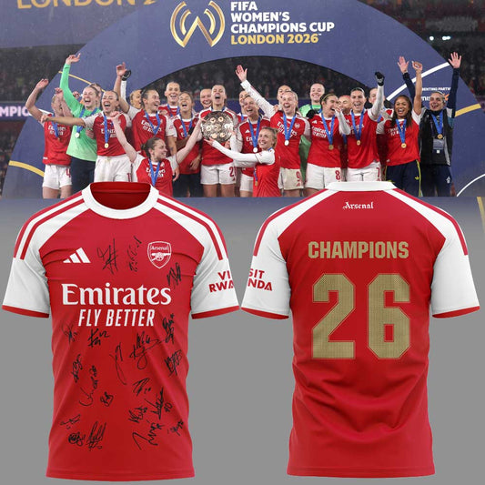 Arsenal FIFA Womens Champions Cup 2026 Winners Signature Shirt
