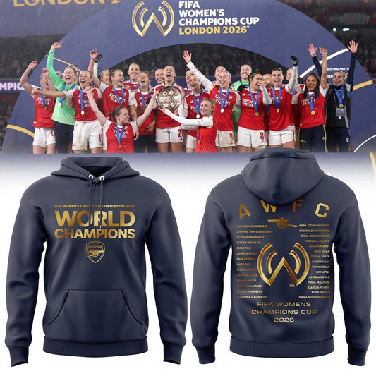 Arsenal FIFA Womens Champions Cup 2026 Winners Hoodie