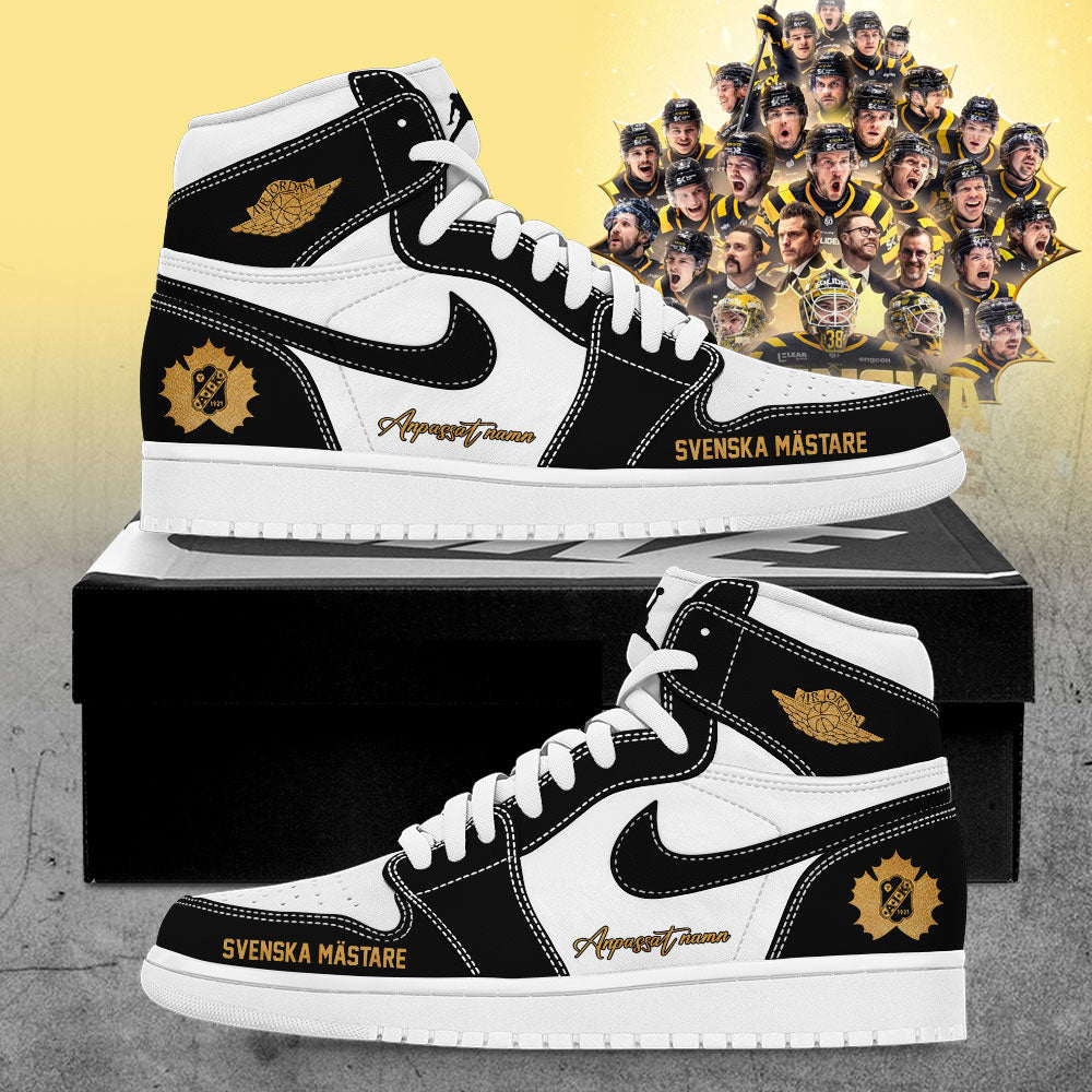 Skellefteå AIK Hockey VI ÄR SVENSKA MÄSTARE 2026 Custom Name Shoes Black