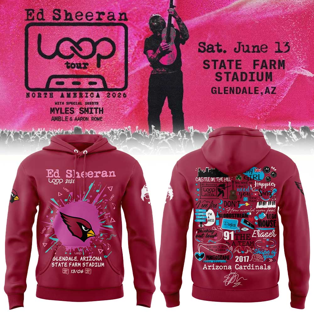 A Cardinals x Ed Sheeran Loop Tour 2026 Hoodie