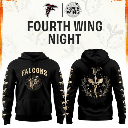 A Falcons Fourth Wings Night Hoodie