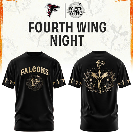 A Falcons Fourth Wings Night Black Shirt